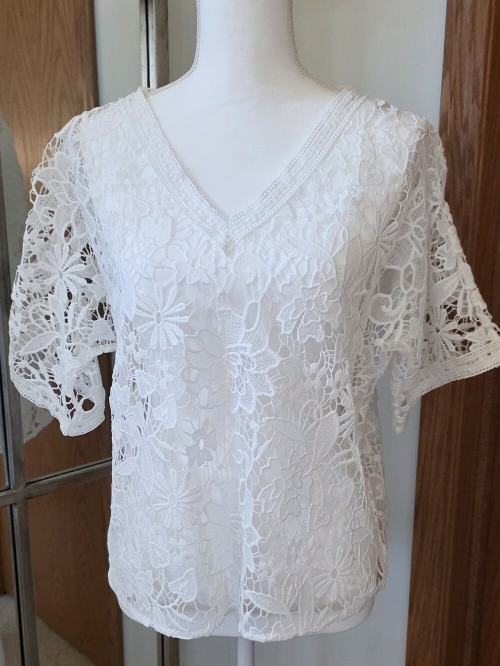 Calligraphie Crochet Lace Top